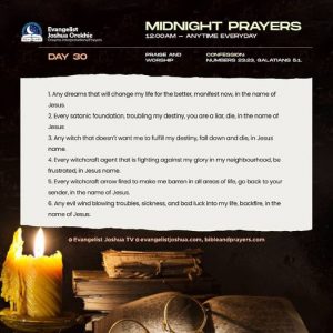 DAY 30: Midnight Prayers With Bible Verses