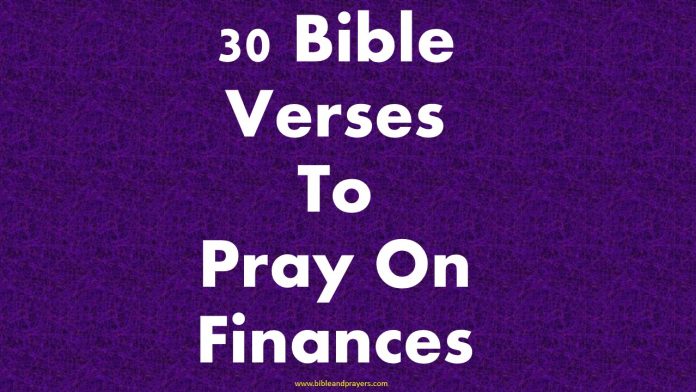 30 Bible Verses To Pray On Finances