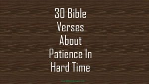 30 Bible Verses About Patience In Hard Time