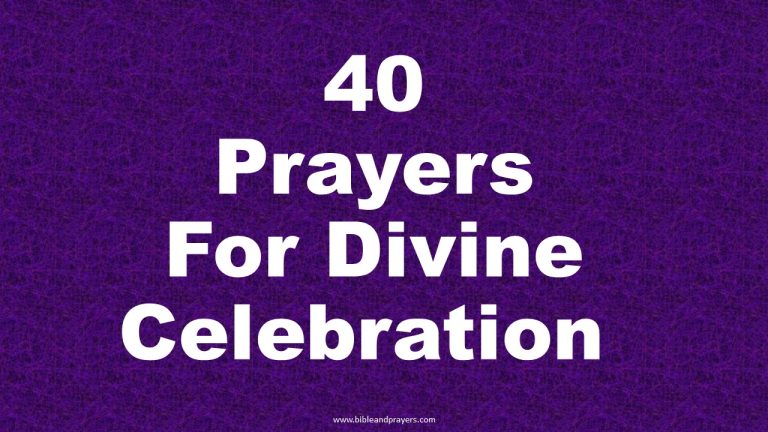 40 Prayer Points  On Divine Celebration.