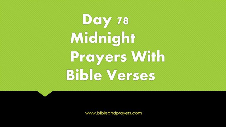 Day 78 : Midnight Prayers With Bible Verses