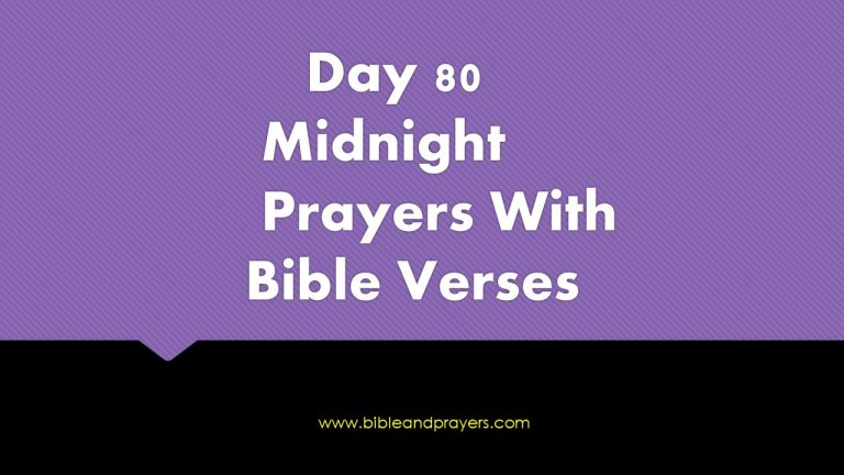 Day 80: Midnight Prayers With Bible Verses