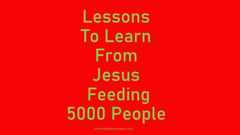 Lessons To Learn From Jesus Feeding 5000 People