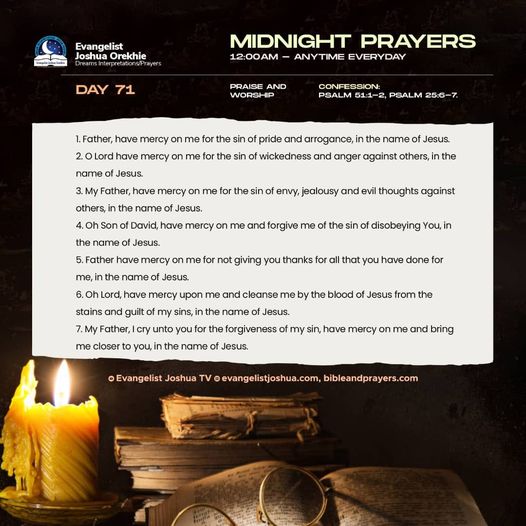 Day 71 : Midnight Prayers With Bible Verses