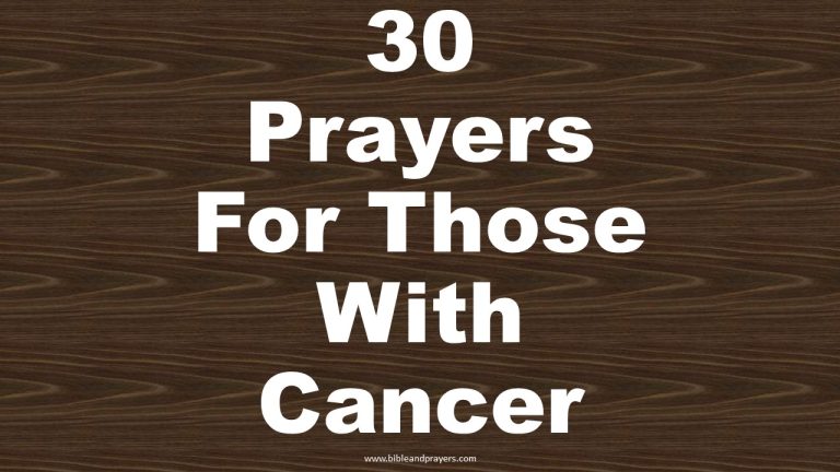 30 Healing Prayers For Those With Cancer.