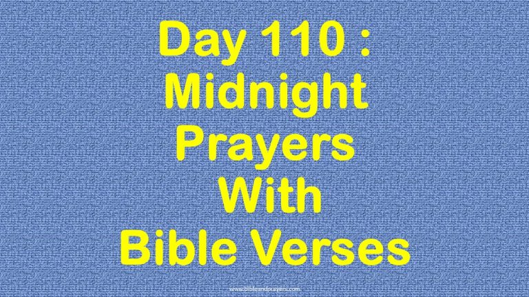 Day 110 : Midnight Prayers With Bible Verses