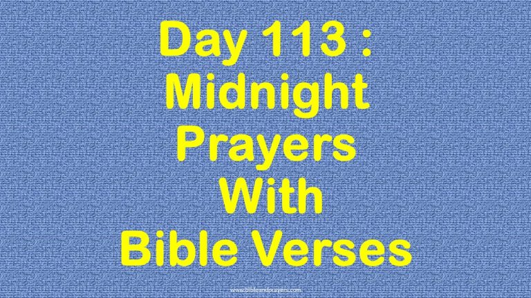 Day 113: Midnight Prayers With Bible Verses