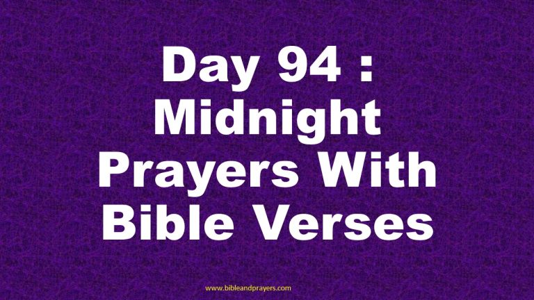 Day 94 : Midnight Prayers With Bible Verses
