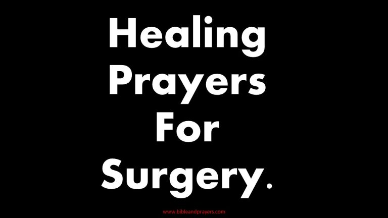 Healing Prayers For Surgery.