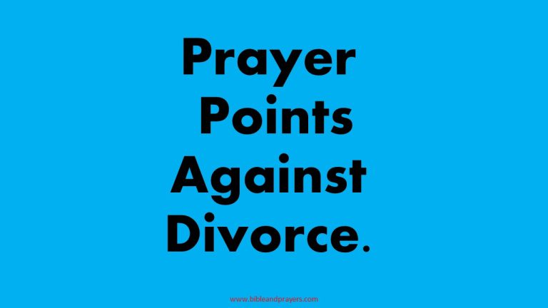 Prayer Points Against Divorce.