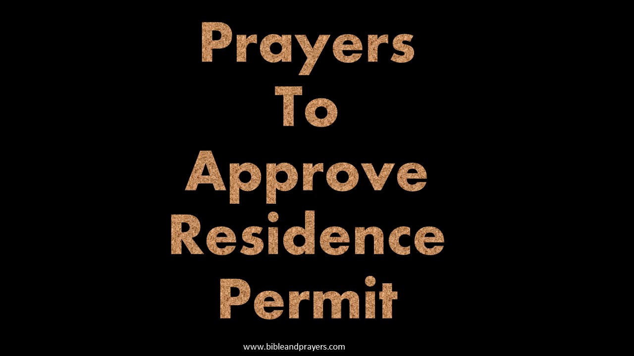 Prayers To Approve Residence Permit