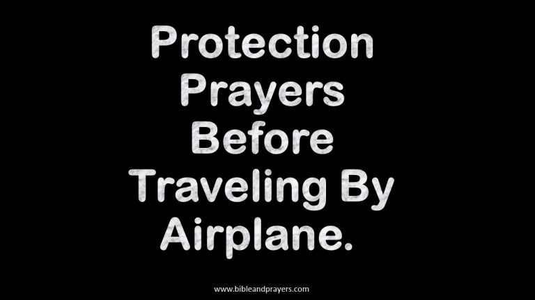 Protection Prayers Before Traveling By Airplane.