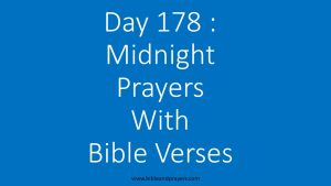 Day 178: Midnight Prayers With Bible Verses