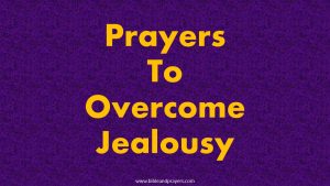 Prayers To Overcome Jealousy