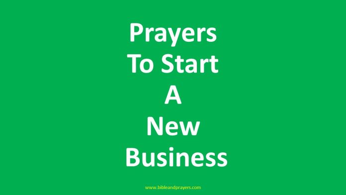 Prayers To Start A New Business