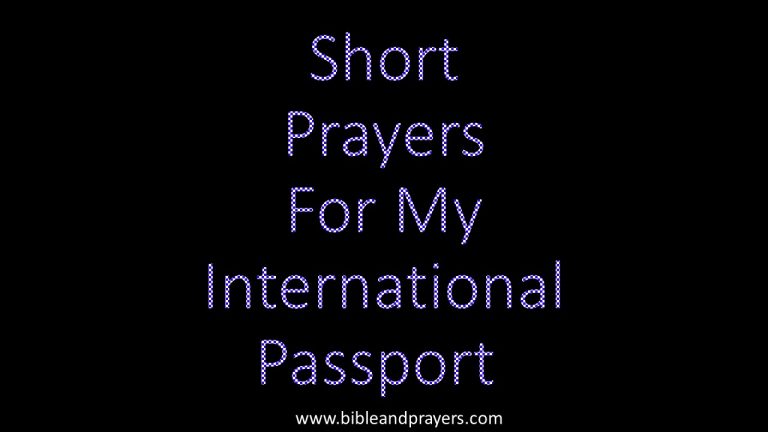 Short Prayers On My International Passport-Bibleandprayers.com