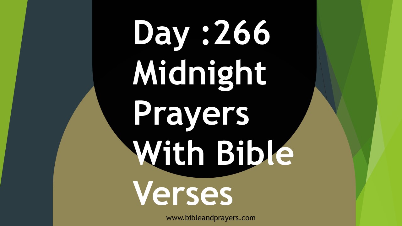 Day 266: Midnight Prayers With Bible Verses