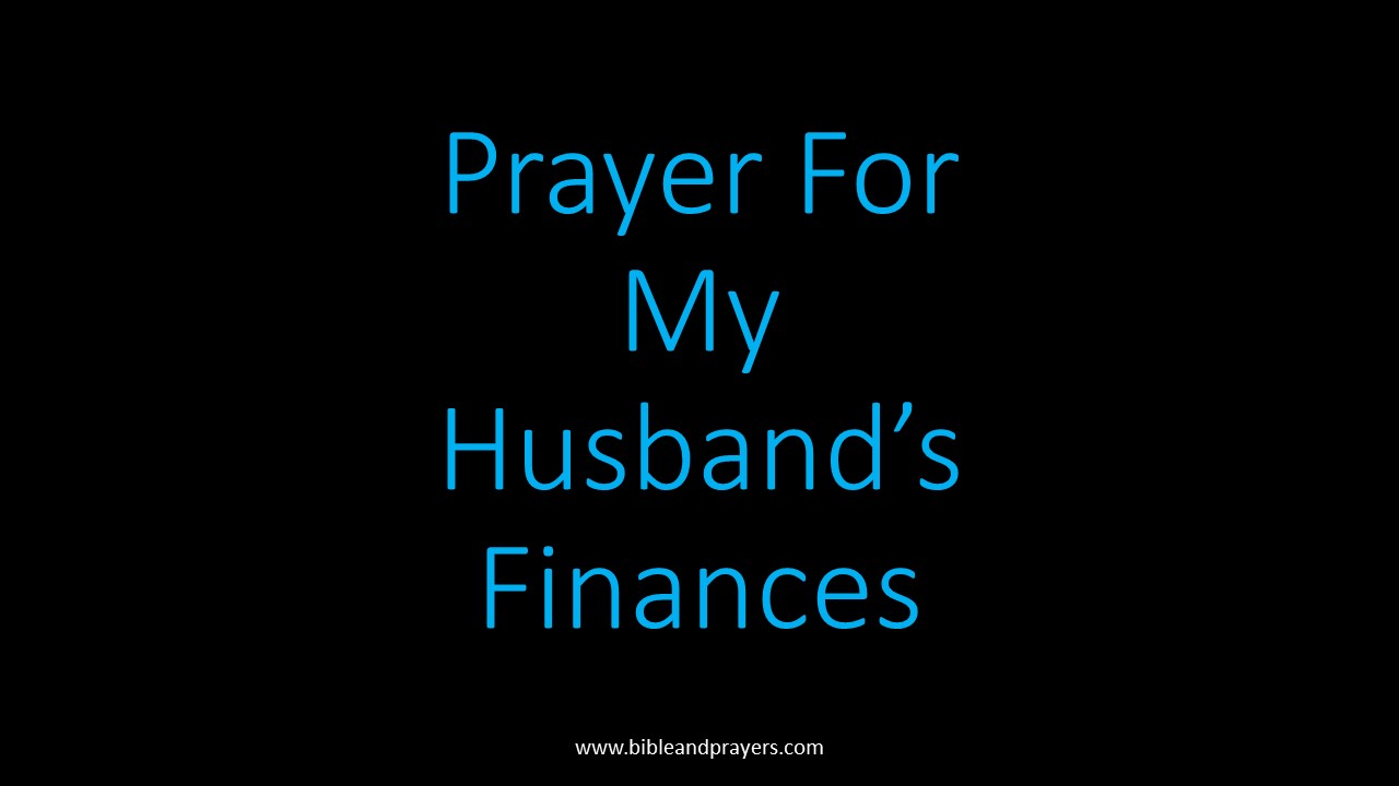 Prayer For My Husband's Finances