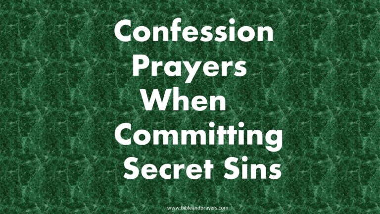 <strong>Confession</strong> <strong>Prayers When Committing Secret Sins</strong>