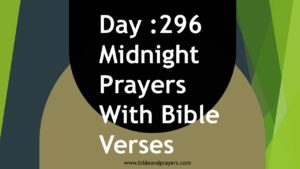 Day 296: Midnight Prayers With Bible Verses