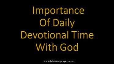 Importance Of Daily Devotional Time With God