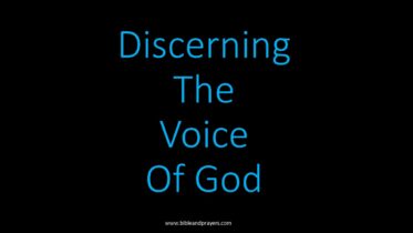Discerning the voice of God
