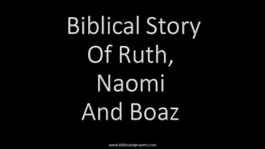 Biblical Story Of Ruth, Naomi And Boaz