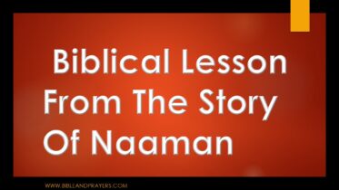 Biblical Lesson From The Story Of Naaman