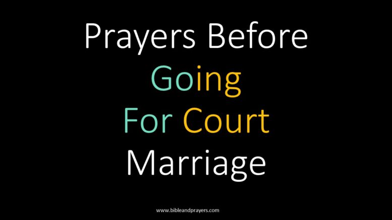 Prayers Before Going For Court Marriage