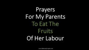 Prayers For My Parents To Eat The Fruits Of Her Labour