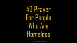40 Prayer For People Who Are Homeless