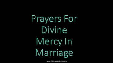 Prayers For Divine Mercy In Marriage