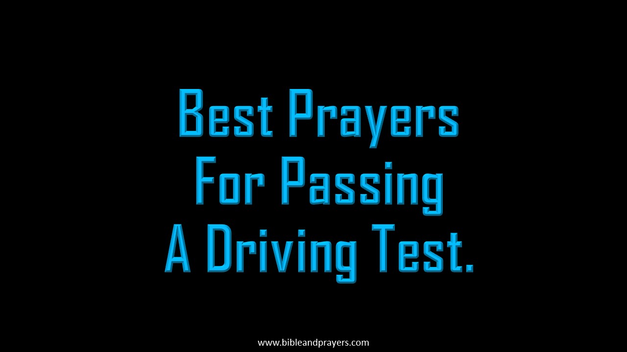 Best Prayers For Passing A Driving Test 5643