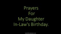Prayers For My Daughter In-Law's Birthday.