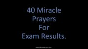 40 Miracle Prayers For Exam Results.