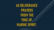 40 Deliverance Prayers From The Yoke Of Marine Spirit.