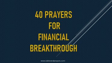 40 Prayers For Financial Breakthrough
