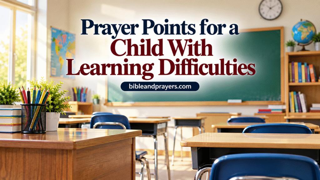 Prayer Points for a Child Struggling in School