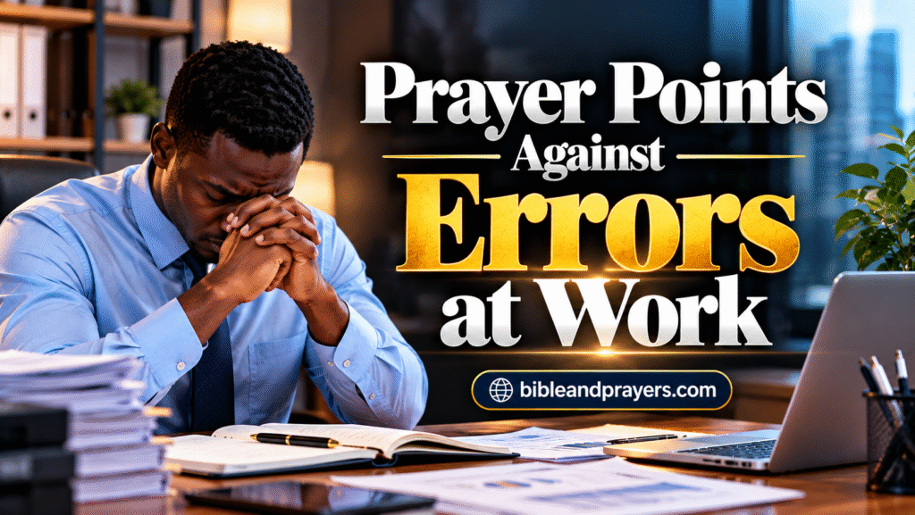 Prayer Points Against Costly Mistakes in the Workplace